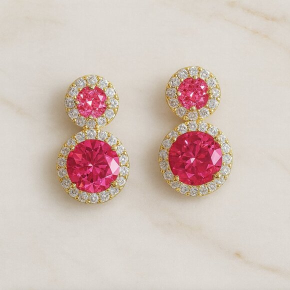 Jewelry - "Lainey" Hot Pink Earrings